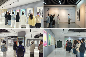 人文公司党委组织师生参观广西高校廉洁教育主题作品展